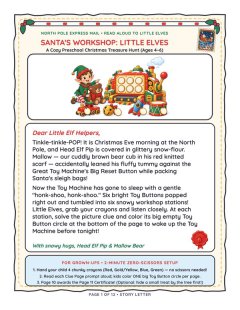 A story letter from Head Elf Pip and Mallow Bear, to read out loud