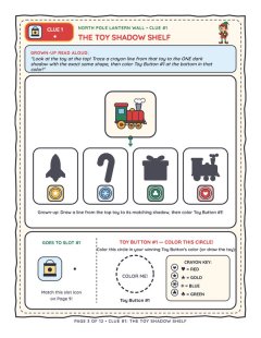 Clue 1 · The Toy Shadow Shelf (match the shadows)
