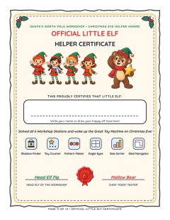 Official Little Elf Helper certificate